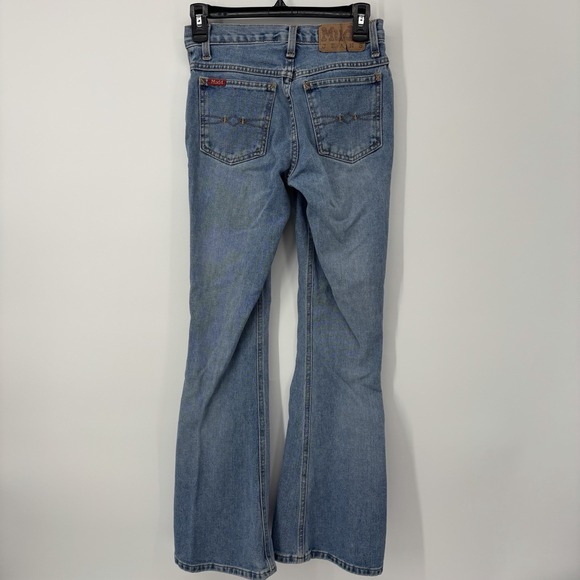 Vintage Mudd Flare Denim Jeans Low Rise Button Fly Y2K 90s Womens Size 26x30 - Picture 2 of 9